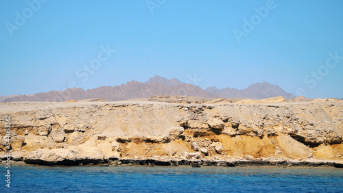 summer, sea, beautiful seascape. Mountains and the sea. The combination of the desert and the sea. High quality photo