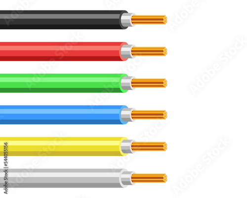 Copper wire and cable vector