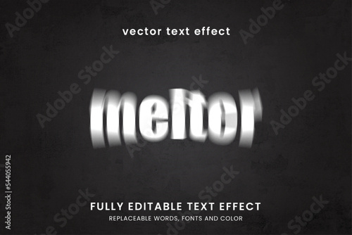 Melter blurry editable text effect