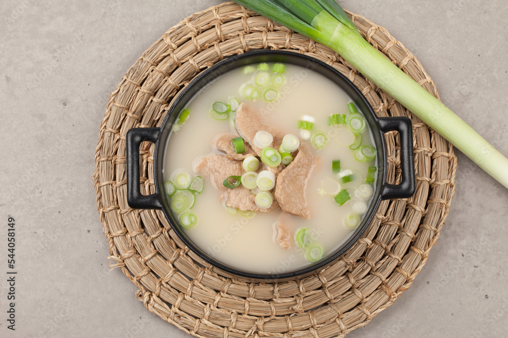 Beef bone soup, seolleongtang, food, Korean beef, cooking, soup, meal