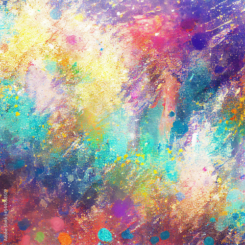 Wallpaper Mural Multi Color Abstract Glitter Paint Illustration, Splash Glitter Paint Torontodigital.ca