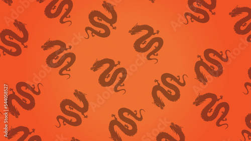 Chinese new year myths dragon background, dragon background, orange background, red background