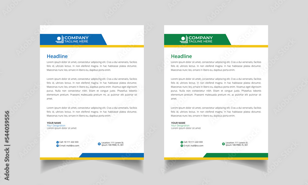Obraz premium Letterhead Pad Design Template