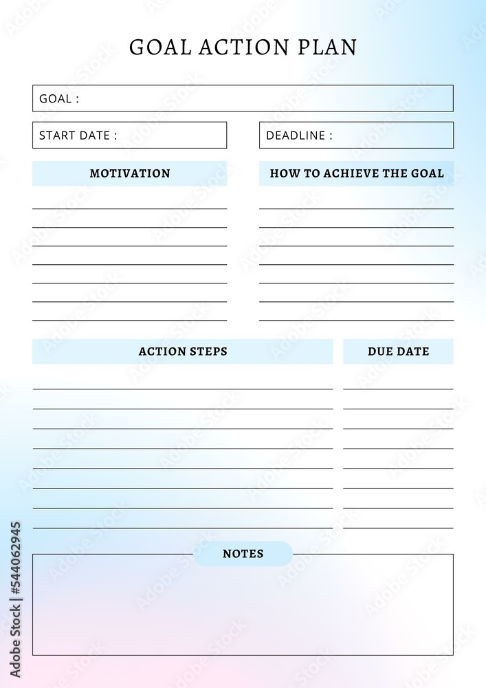 goal action plan goal action plan