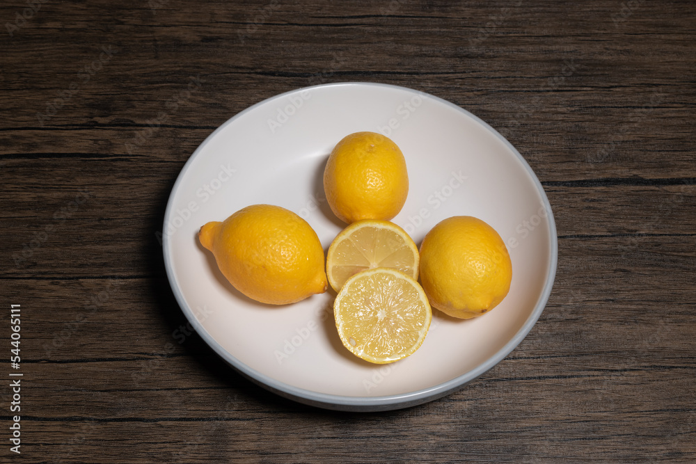 Lemons on a plate Lemons on a plate