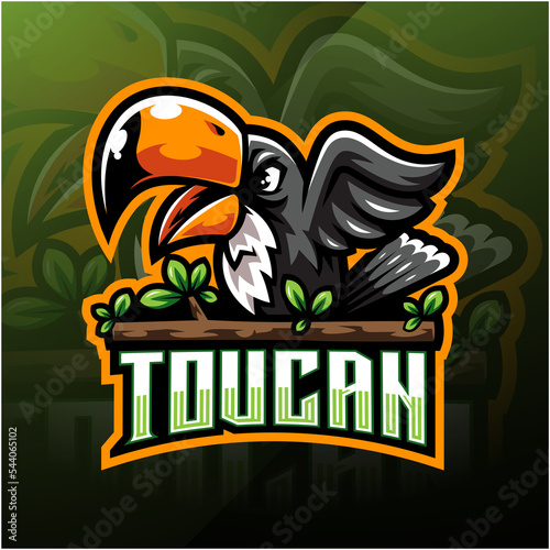 Taucan esport mascot logo design photo