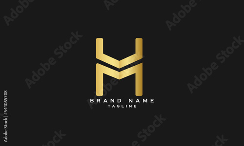 HUM, HVM, UM, VM, MU, MV, Abstract initial monogram letter alphabet logo design