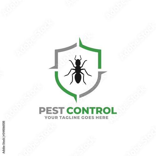 Pest control ant logo design vector