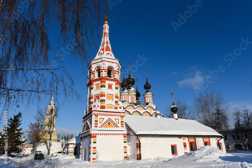 фотографія colourful Orthodox church in the north of russia