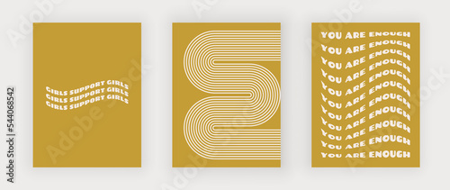 Yellow retro wavy text for wall art prints and design clothes
