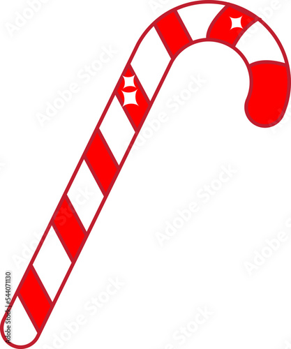 Christmas candy cane. New year sweet vector clip art © ksuklein