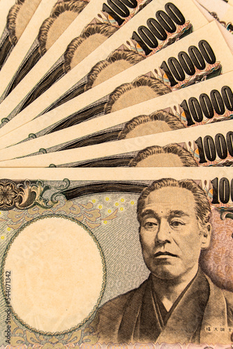 1万円札　日本紙幣　イメージ
　JPY　YEN photo