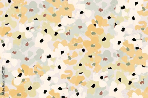 Beautiful floral motif. flowers intertwined in a seamless pattern on a gentle background