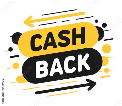 Cash back offer banner design. Promotion refund cashback money sale poster. Vector.
