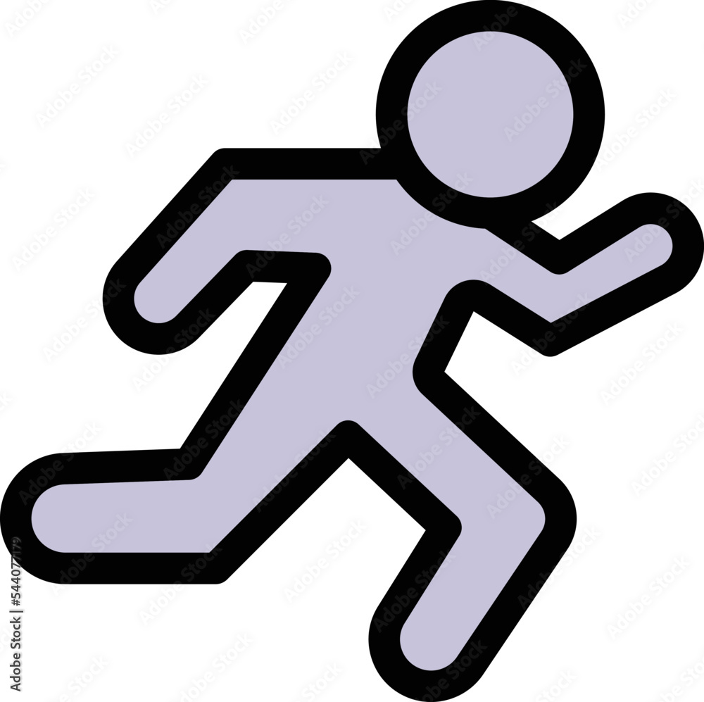 Running fast Vector Icon which is suitable for commercial work and easily modify or edit it
