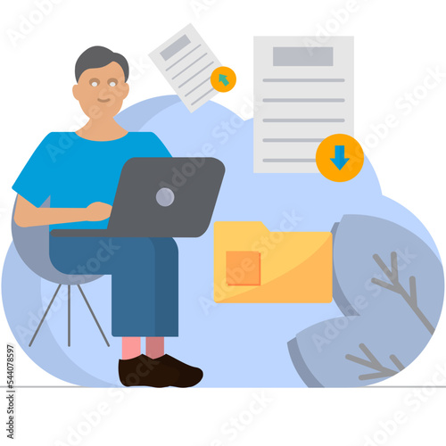 Document download Illustration