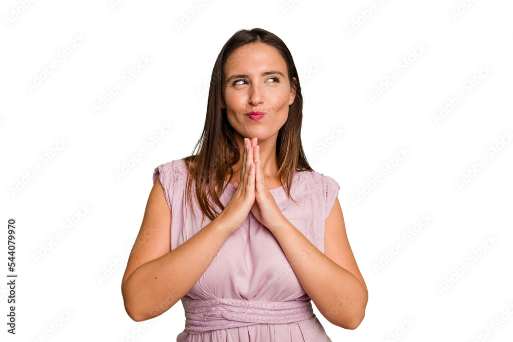 Young caucasian cute woman isolated making up plan in mind, setting up an idea. Young caucasian cute woman isolated making up plan in mind, setting up an idea.