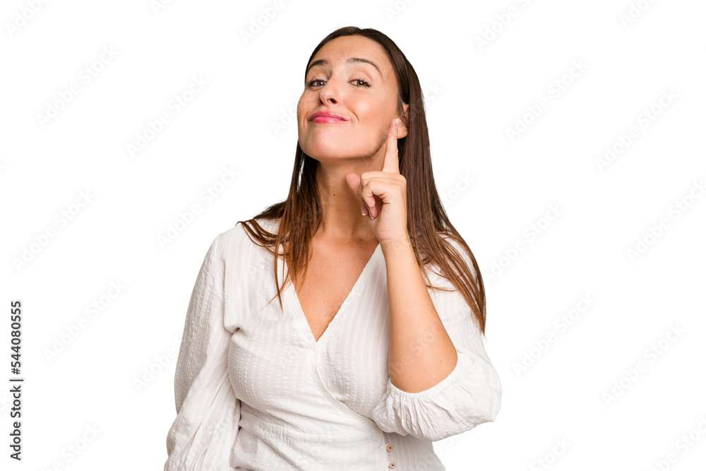 Young caucasian cute woman isolated showing number one with finger. Young caucasian cute woman isolated showing number one with finger.