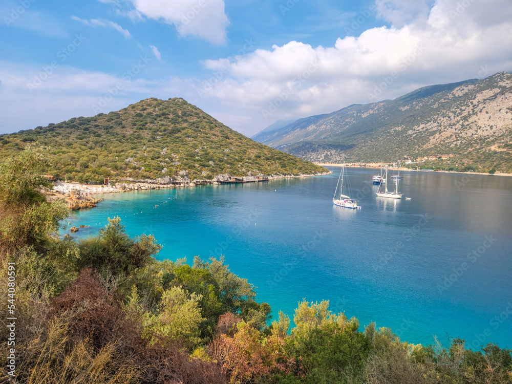 A picturesque bay in the resort town of Kas. Antalya Province, Turkey
