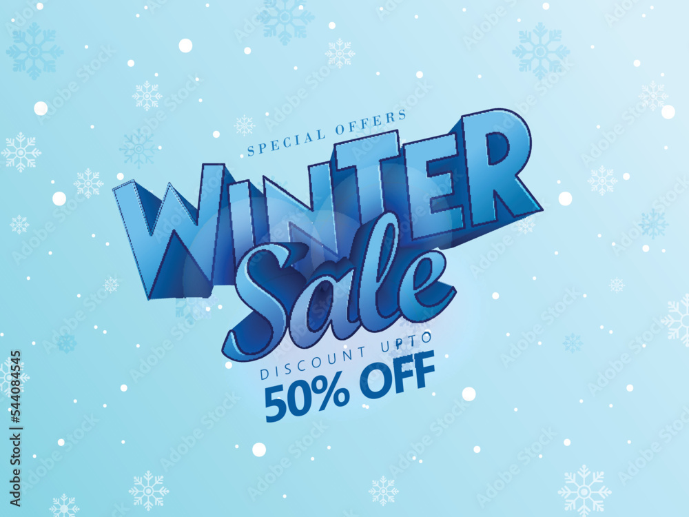  winter sale creative banner, vector design illustration.