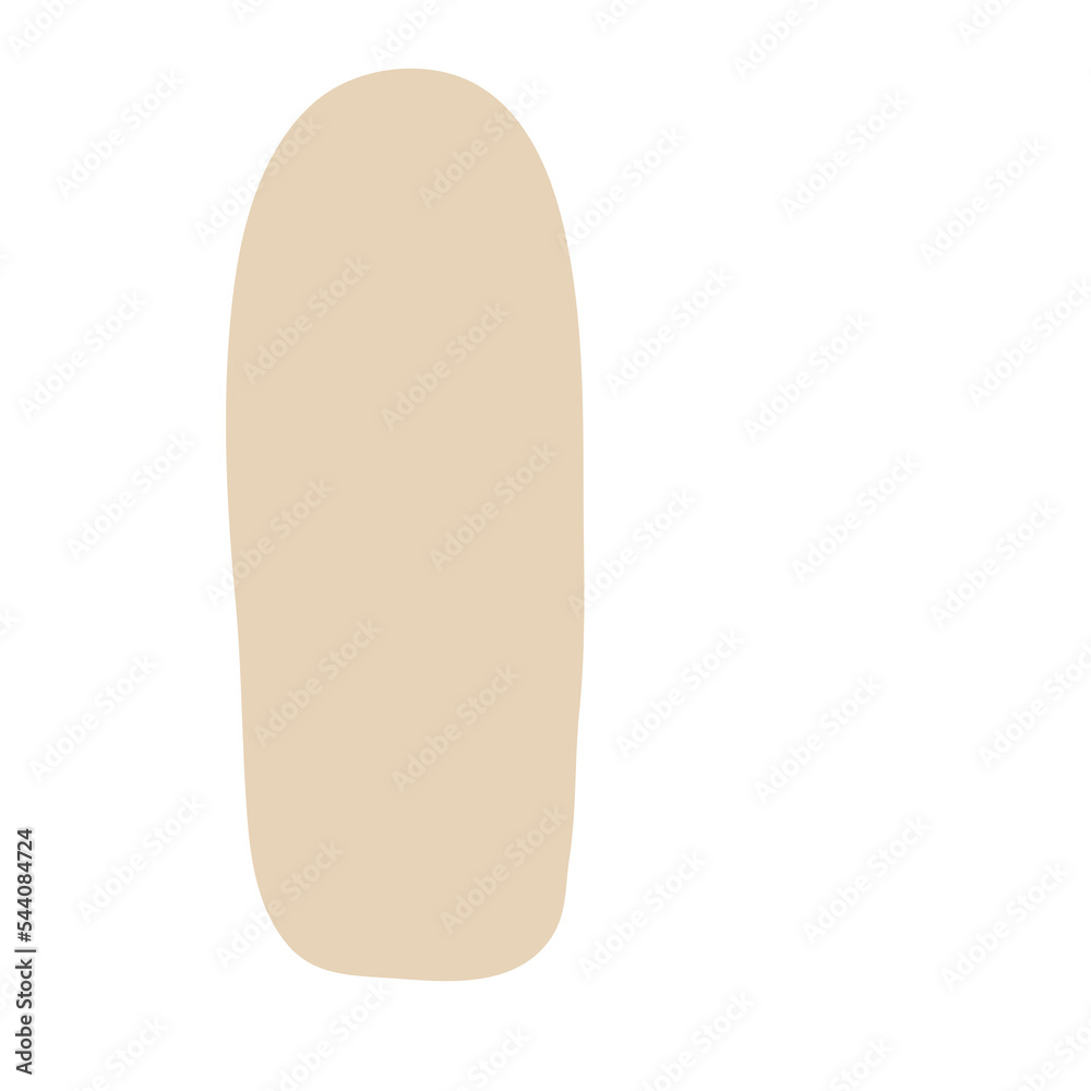 Abstract hand drawn shape in boho natural style Abstract hand drawn shape in boho natural style