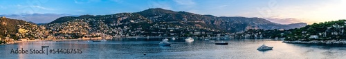 фотография Sunrise over Harbor and Bay of Villefranche-sur-Mer, French Riviera, France