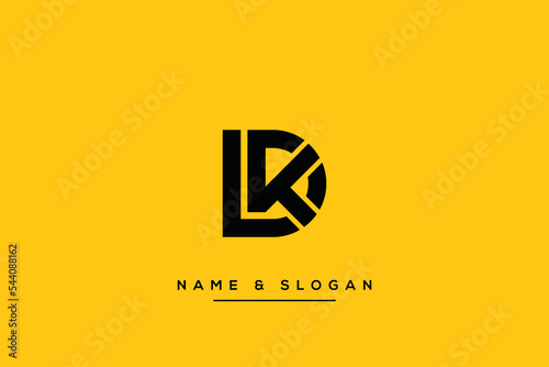 Alphabet letters DK, KD logo vector icon. photo