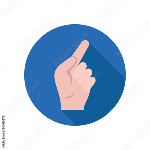 Fotografi Hand gesture instruct icon vector graphic illustration