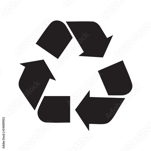 black recycle symbol icon