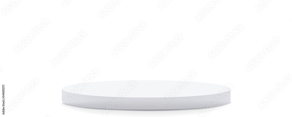 white cosmetic round platform, product display stand, 3d rendering isolated white cosmetic round platform, product display stand, 3d rendering isolated