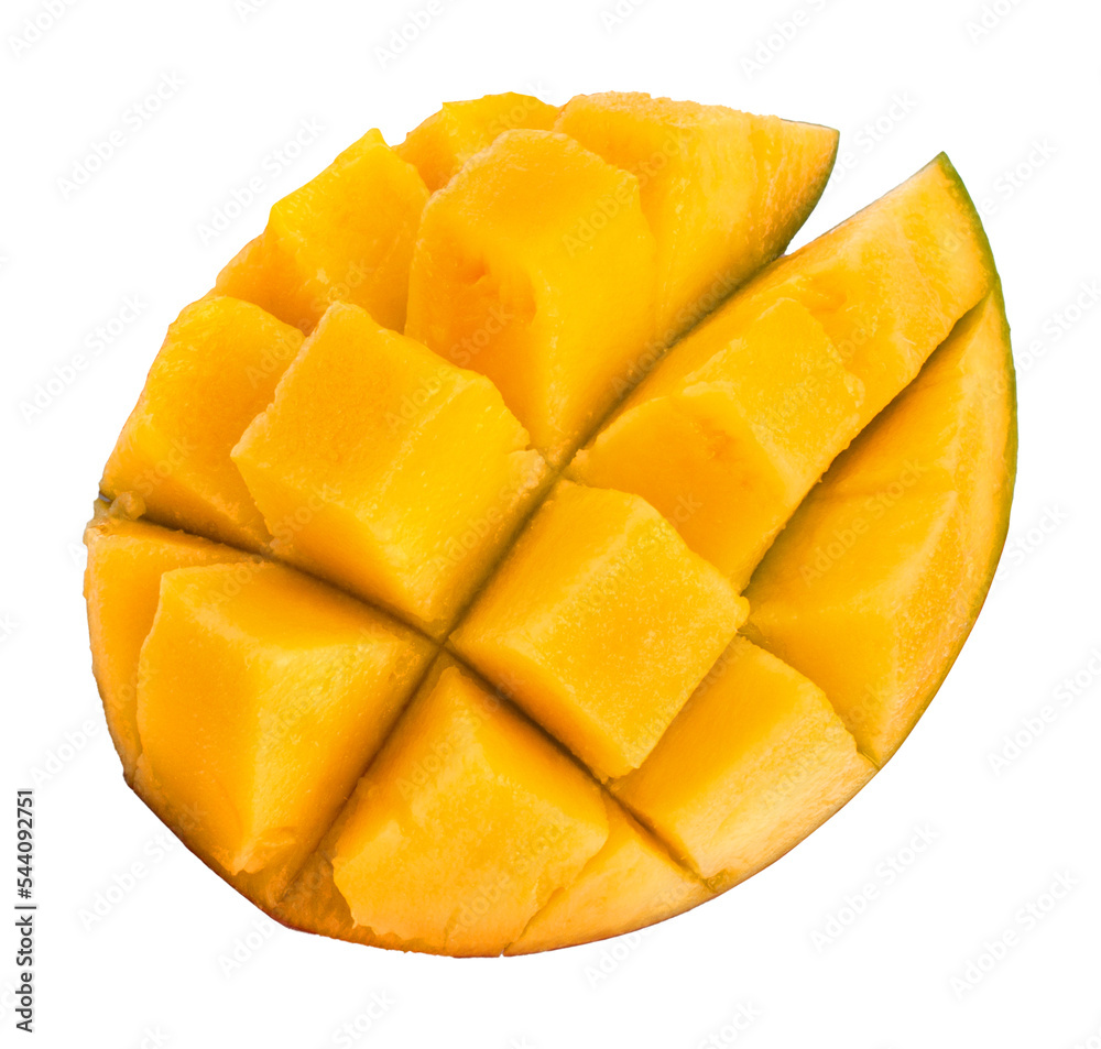 mango cut in half