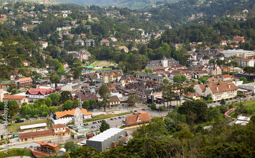Aerial view of Campos do Jordão,Sao Paulo, Brazil. Top view