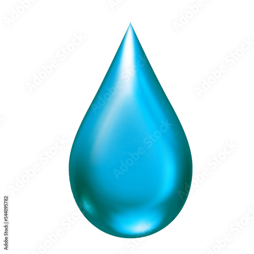 liquid water drop on transparent background,