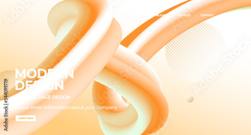  abstract gradient blend colorful twisted liquid shapes. Creative design element Vector modern gradient shape element for banner, background, poster