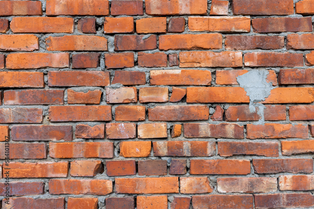 Red brick wall outside the building Red brick wall outside the building