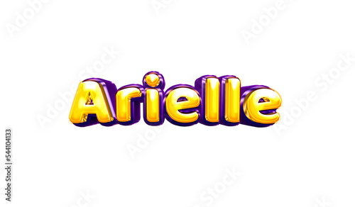 Fotografie Arielle girls name sticker colorful party balloon birthday helium air shiny yell