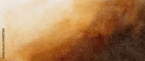 Brown abstract water colors background template. Rough paper texture wallpaper. 
