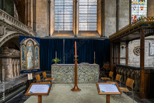 view of the Chapel of Saint Margaret of Scotland inside the Salisbury Cathedral