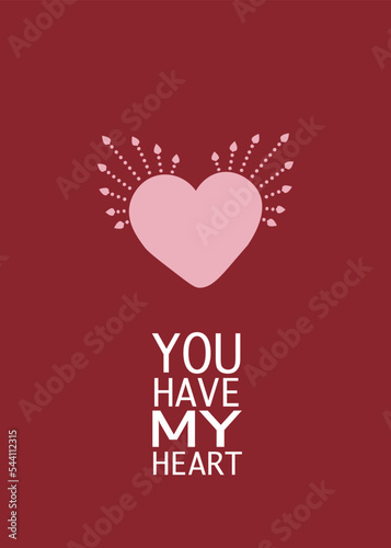 Valentine's day Cards in Minimalism.  Collection includes trendy greeting cards