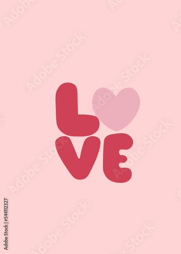 Valentine's day Cards in Minimalism.  Collection includes trendy greeting cards