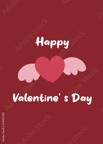 Valentine's day Cards in Minimalism.  Collection includes trendy greeting cards