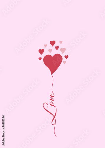 Valentine's day Cards in Minimalism.  Collection includes trendy greeting cards