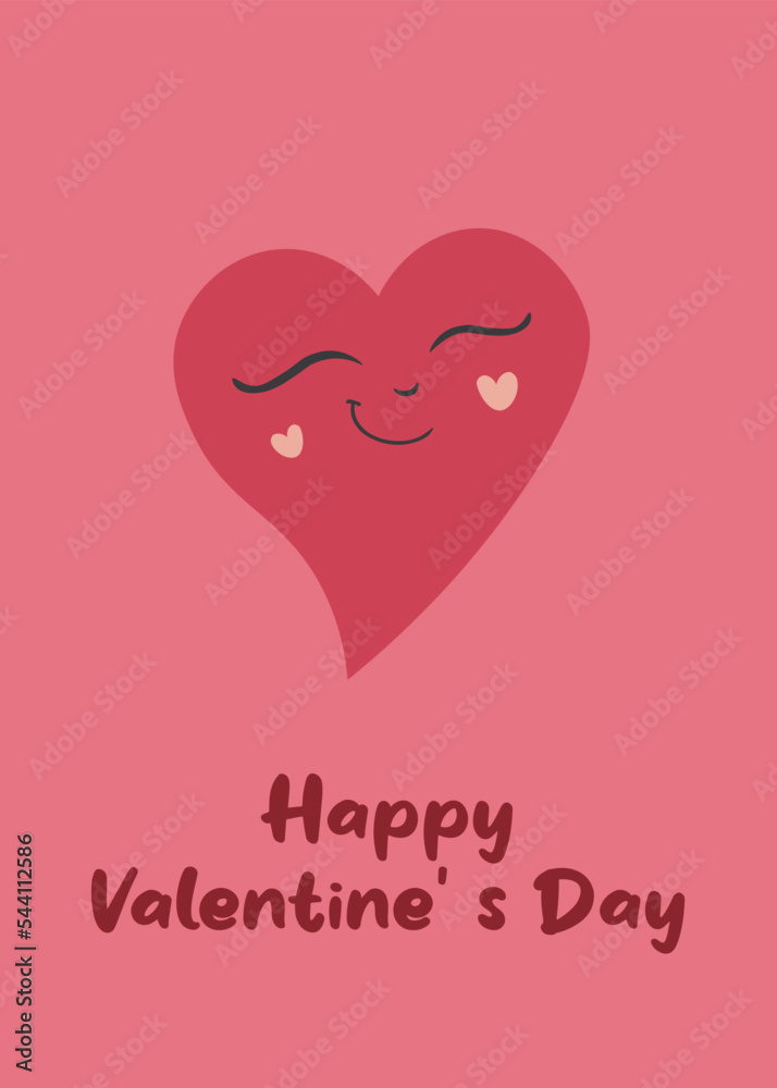 Valentine's day Cards in Minimalism.  Collection includes trendy greeting cards