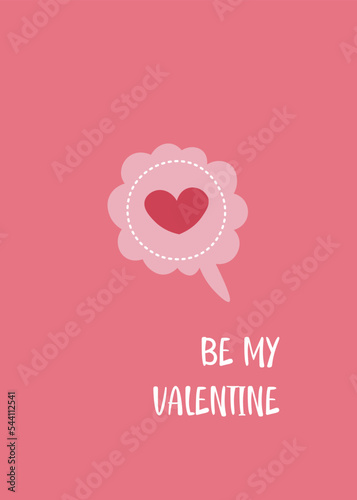 Valentine's day Cards in Minimalism.  Collection includes trendy greeting cards