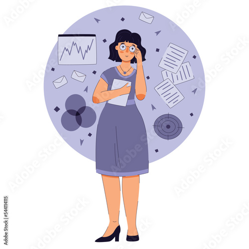 Keepers characters Logistician, mbti concept flat vector