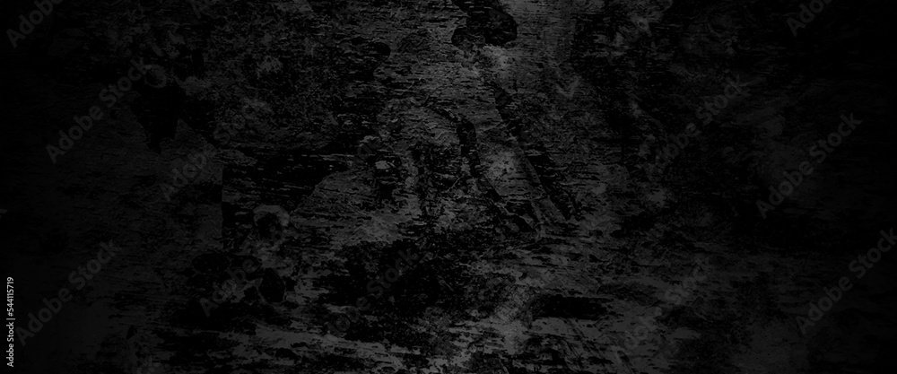 Scary black wall for background, Dark grunge textured black concrete wall background, black horror wall background, dark slate background toned classic black color, old textured background.	