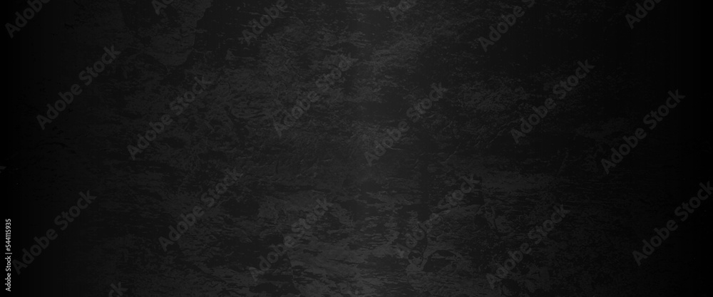Scary black wall for background, Dark grunge textured black concrete wall background, black horror wall background, dark slate background toned classic black color, old textured background.	 - obrazy, fototapety, plakaty 