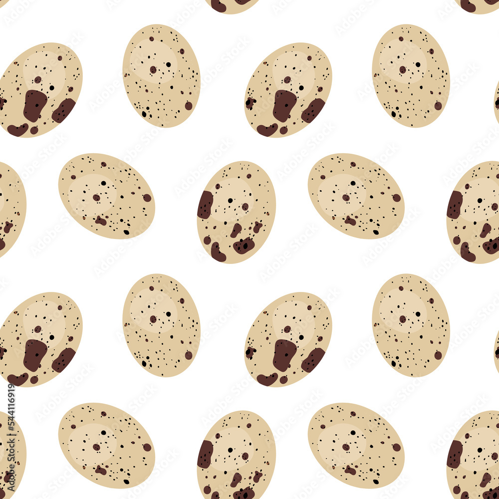Top view, Seamless pattern with fresh quail eggs isolated on a white background. Natural healthy food and organic nutrition concept. Top view, Seamless pattern with fresh quail eggs isolated on a white background. Natural healthy food and organic nutrition concept.
