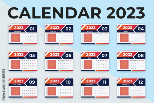 CALENDAR DESIGN 2023, 2023 CALENDAR TEMPLATE, 12 PAGES CALENDAR DESIGN 2023, DESK CALENDAR DESIGN 2023