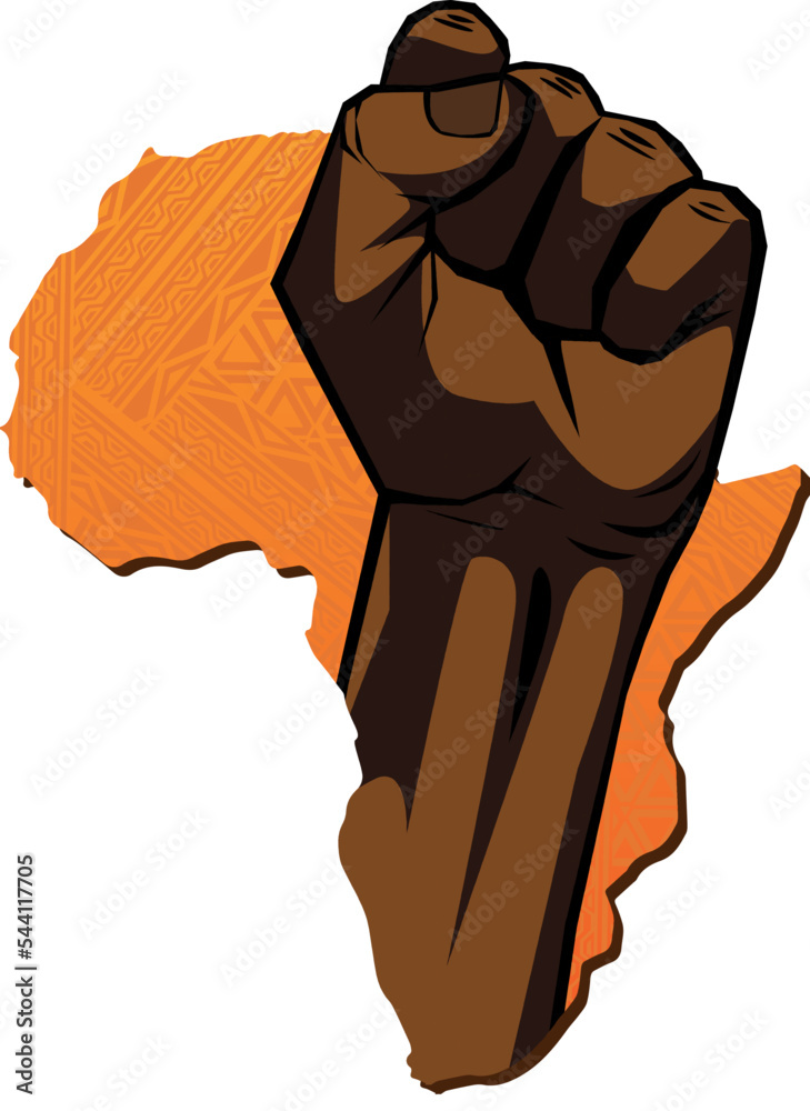 Black Awareness Day, clenched fist raised in the air, symbol of ...
